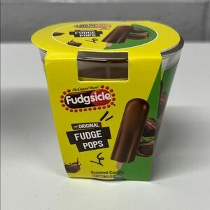 Fudgsicle Fudge Pops Scented Candle - Yellow & Green Packaging